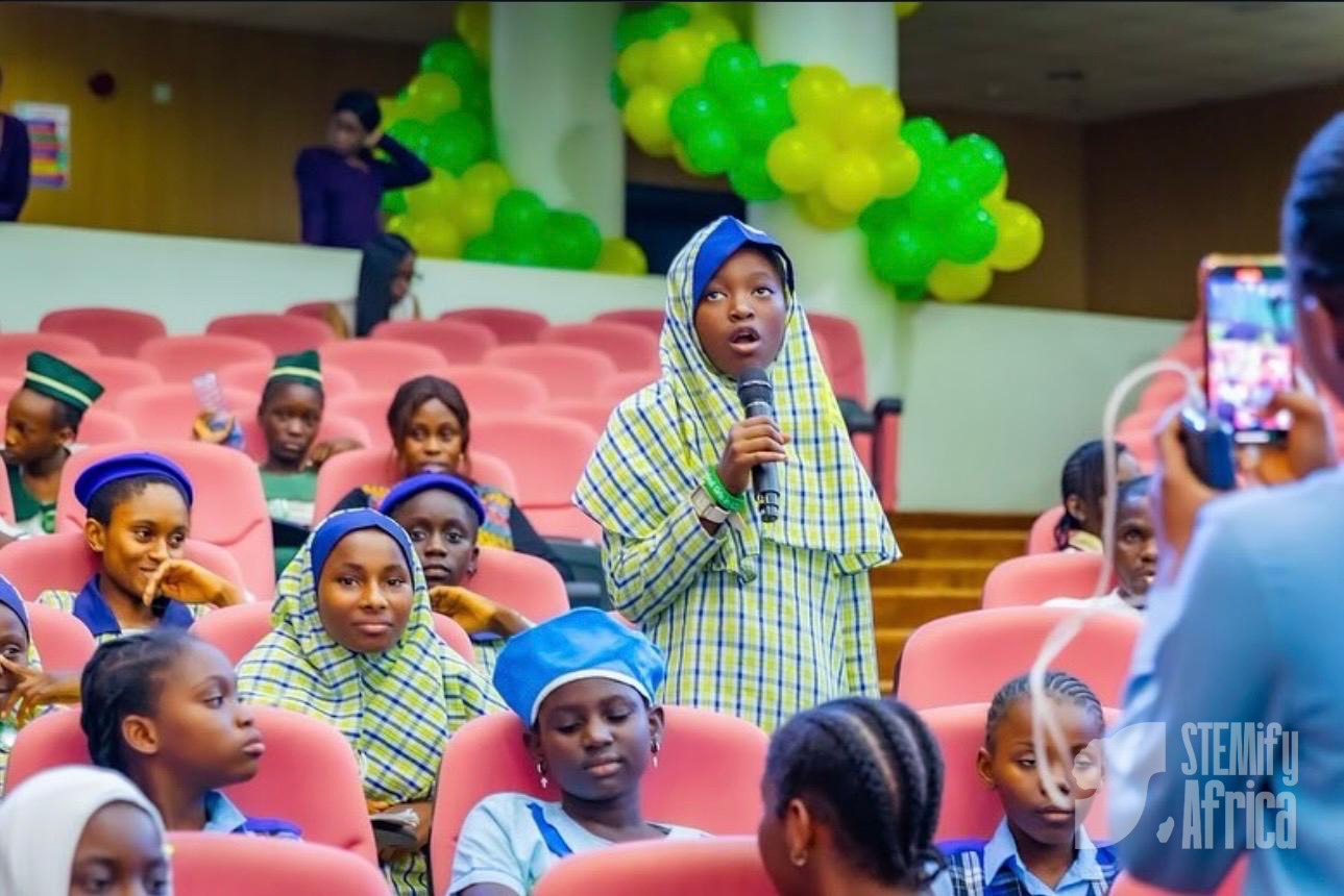 Student speaking at event